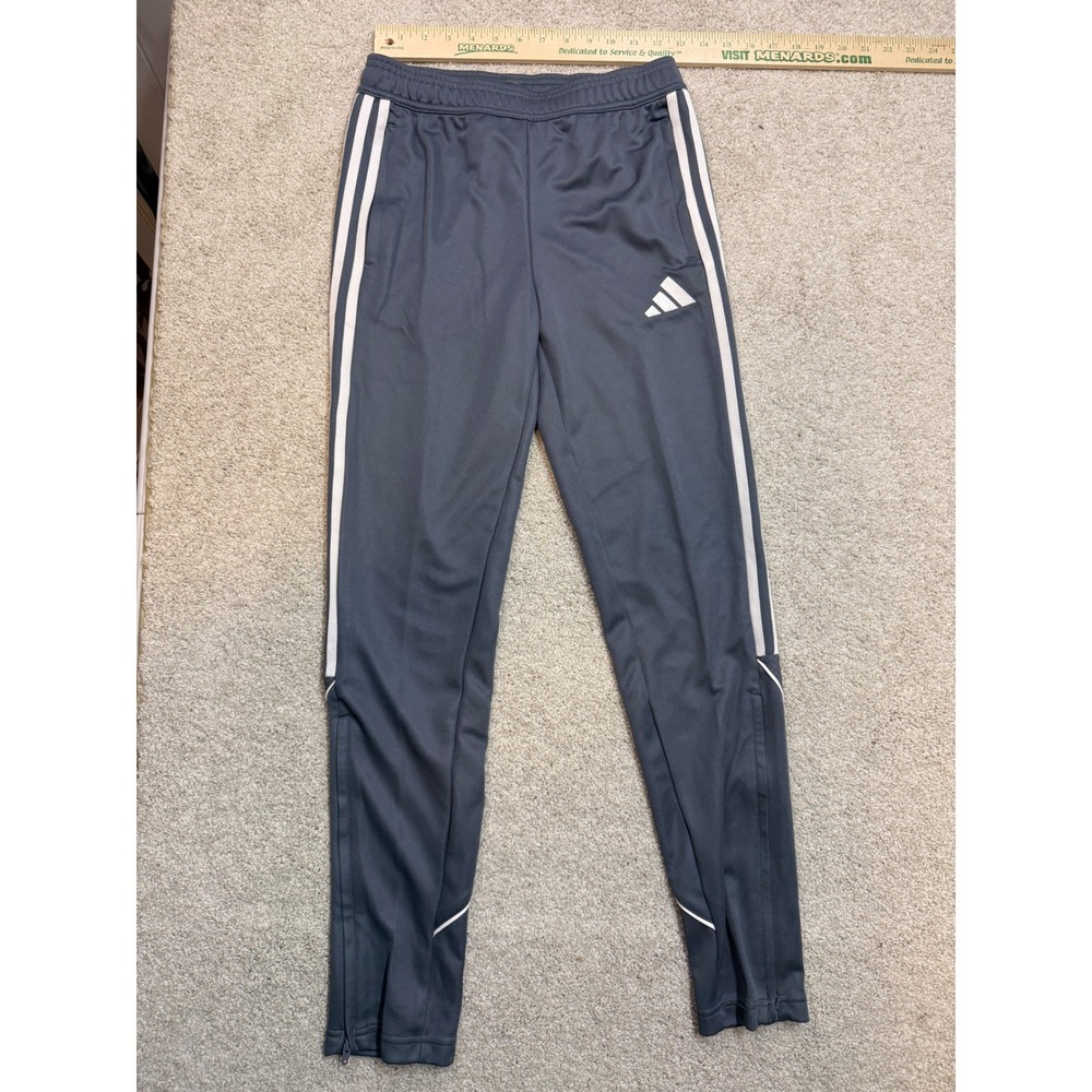 Adidas Kids Tiro Soccer Training Pants Gray White Slim Fit AEROREADY Joggers